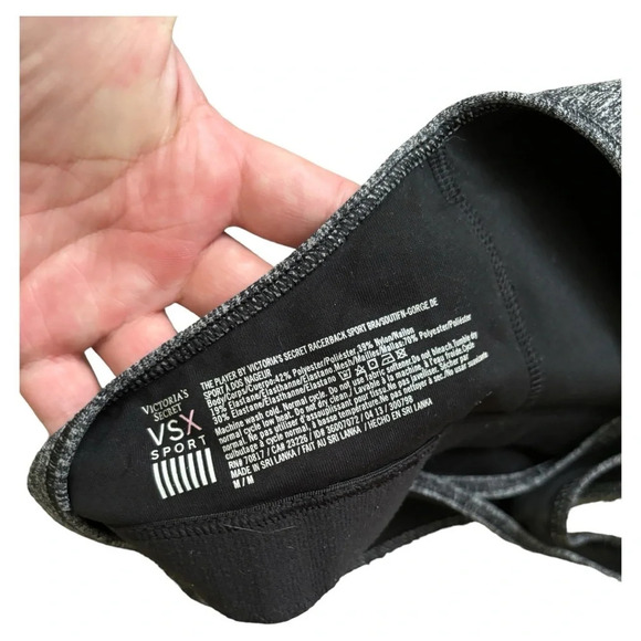 Victoria’s Secret Light Sports Bra- Size Medium Gray and Black - Picture 4 of 4